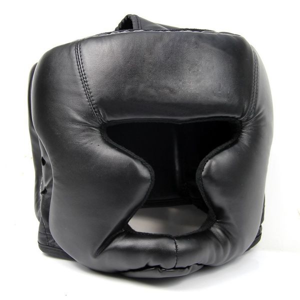 

black good headgear head guard training helmet kick boxing protection gear
