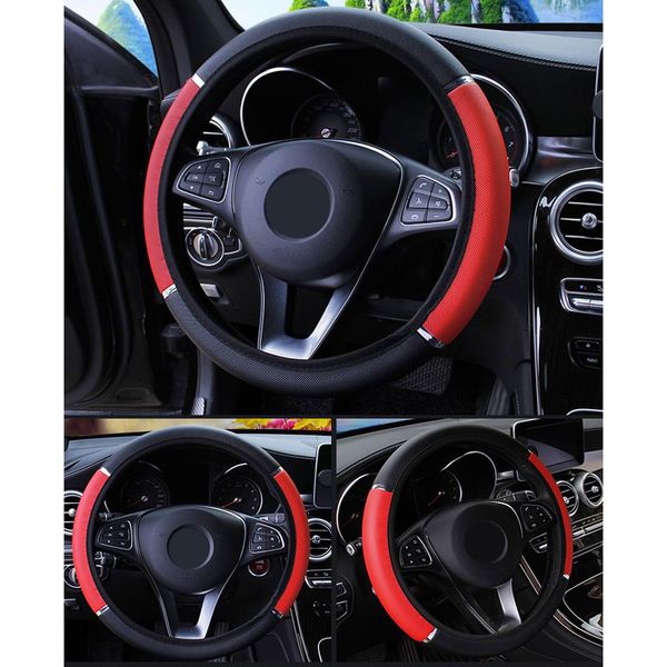

37-38cm steering wheel cover replacement anti-skid foamed leather universal
