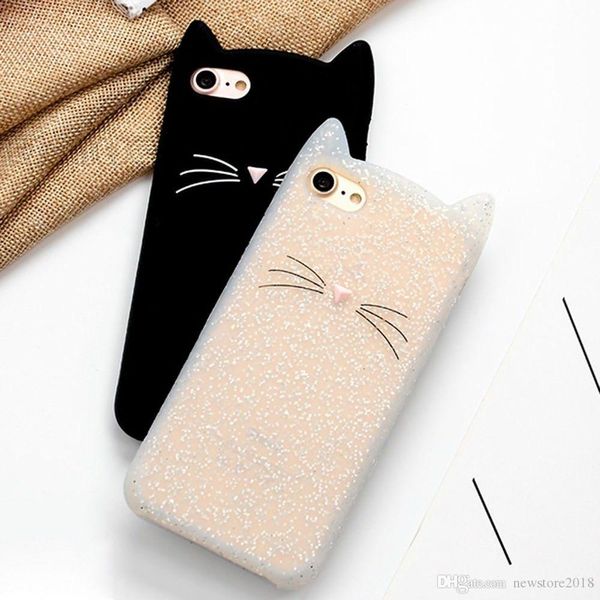 

n factory price lower price women cute silicone cat ear rubber soft shockproof case cover for iphone se 6 6s