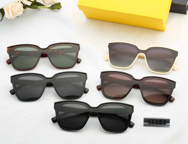 

2590 new fashion sunglasses for men women metal frame mirror polaroid lenses driver sun glasses with brown case and box, White;black