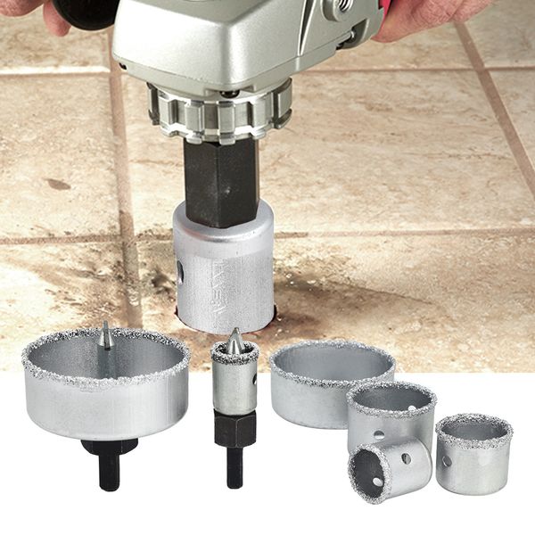 

9pcs brazing particles hard alloy ceramic tile hole saw opener power tool accessories