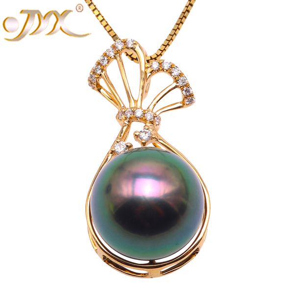 

jyx 18k gold 11mm peacock green tahiti pendant necklace with diamonds 18 beautiful necklaces pendants supplies, Silver