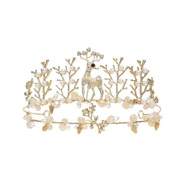 

fawn crown elegant rhinestone cake er pearl headband cake decoration birthday supplies accessories crown ornaments