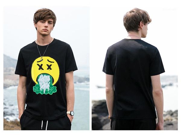 

summer earth print tshirt astroworld short sleeve crew neck hip hop style loose fashion relaxed homme shirts travis scott mens, White;black