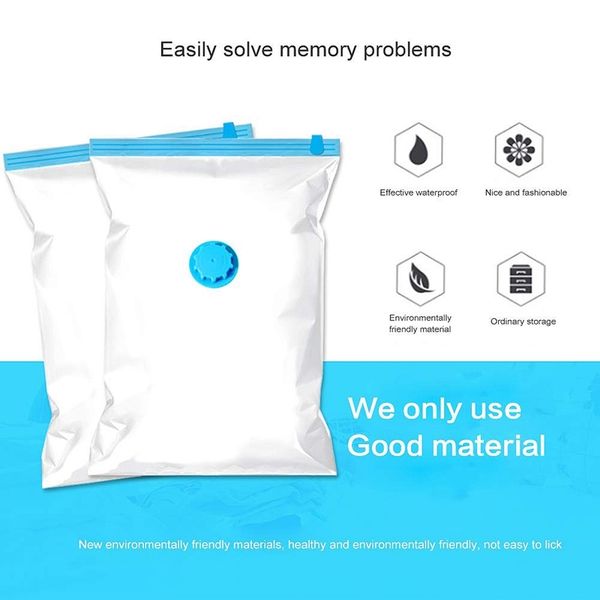 

10 pcs vacuum storage bags cleaner for travel with pump reusable bag clothing, duvets, bedding