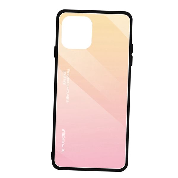 

градиент закаленное стекло телефон чехол для iphone 11 pro cover luxury tpu желтый