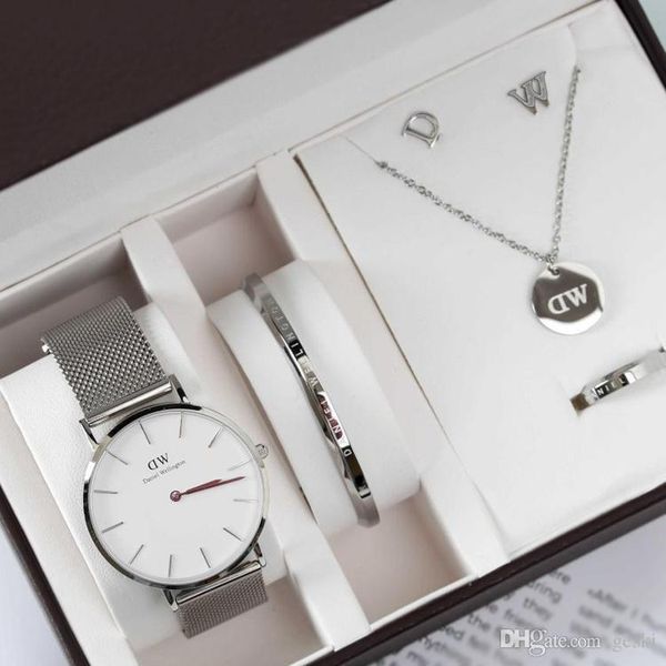 

Dw women tainle teel trip dial 36mm quartz lady watche and jewelry 5 piece per et with gift box daniel wellington for valentine