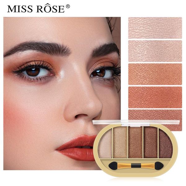 

многоцветная палитра теней для век 5 цветов pearl блеск eyeshadow palette порошок maeye тени для макияжа nude косметика инструменты # 1216