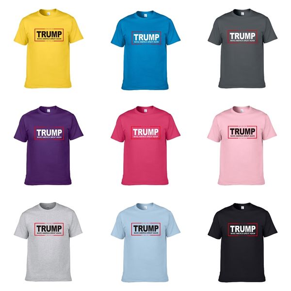 

mens designer shirt summer casual trump t shirts for men women short sleeve shirt brand clothing letter pattern printed tees crew neck #, White;black