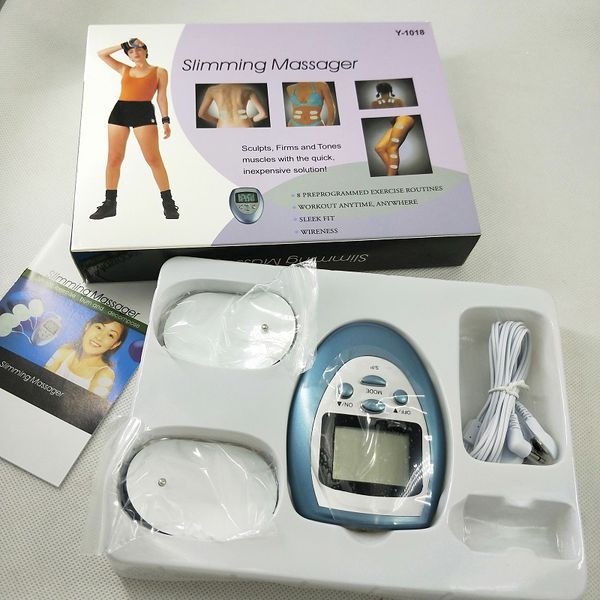

full body shock therapy face body slimming massager stimulation muscle electro massage kit portable slim equipment y-1018. in stock