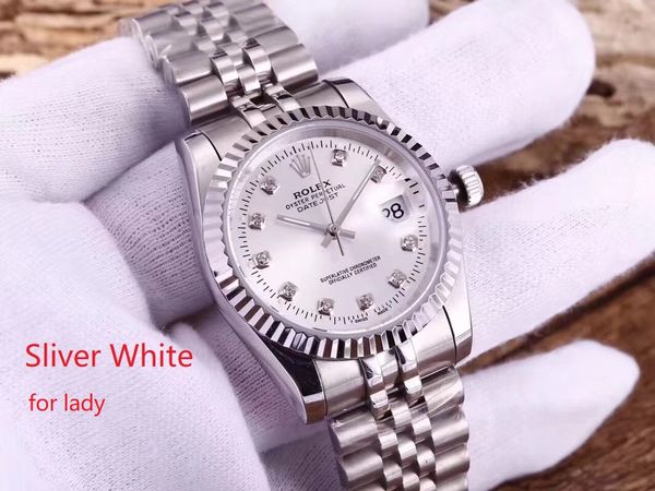 

2002 luxury brand watches 31mm rolex women watch automatic menchanical movement sapphire glass with green box 2#, Black;brown