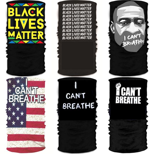 

i cant breathe shipping children face er with safety filters kids seamless bandanas headband neck gaiter scarf for sports outdoor #467, Black