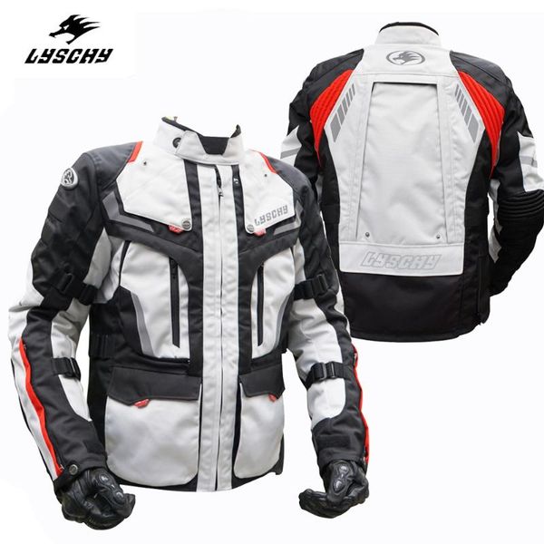 

lyschy 4 seasons waterproof motorcycle jacket & pants men's motorcycle racing cycling breathable multifunction protective suit