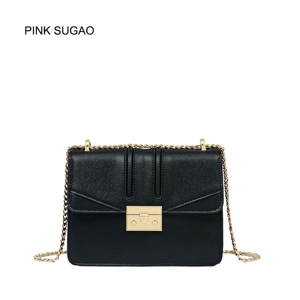 

Pink sugao 2019 new style luxury women shoulder bag designer leather messenger bags fashion small chain crossbody bag 3 color famous brand