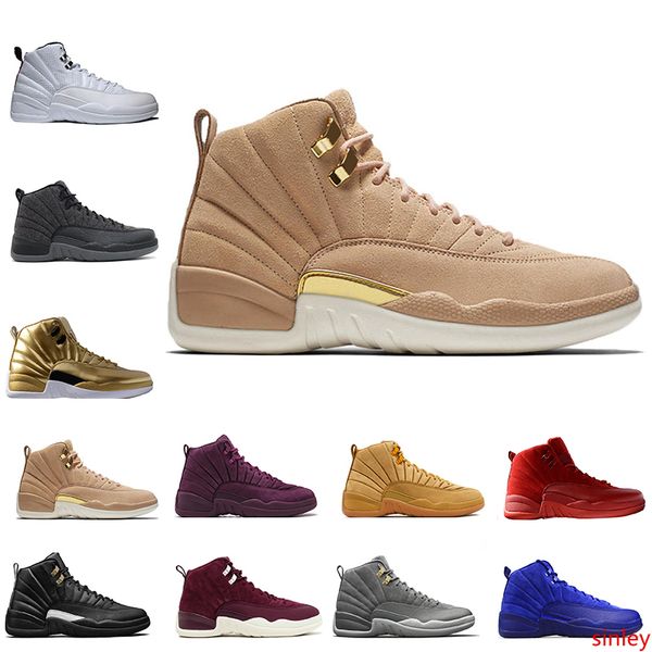 

12 12s men basketball shoes sunrise bordeaux dark grey wolf flu game the master taxi playoffs french blue gamma barons sports sneakers