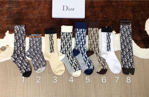 

luxury designer cotton long sock for women ladies female brand letter printed warm socks stockings drop shipping s480, Black;white
