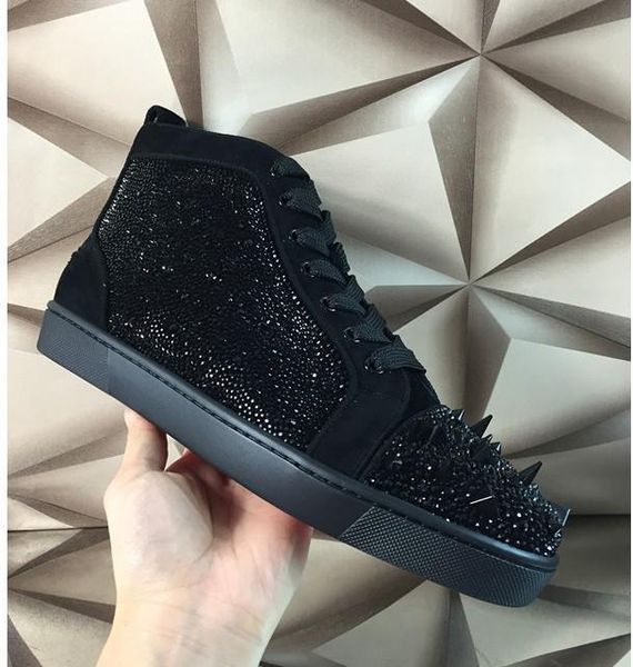 gold red bottom sneakers