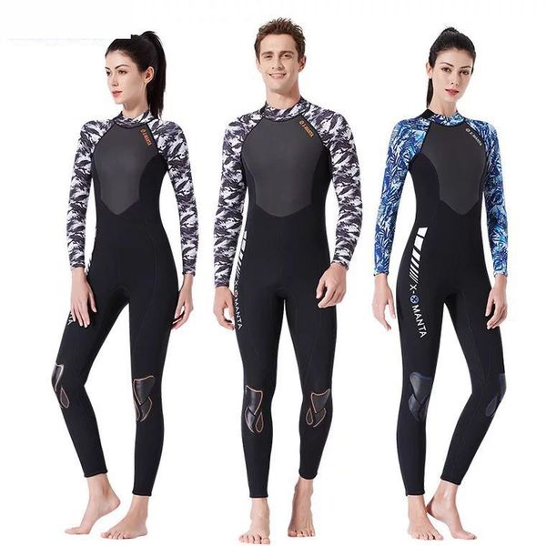 

new women and men camo sleeve wetsuit 1.5mm diving suit long sleeve wetsuit diving equipment long swimming suits for women 2xl