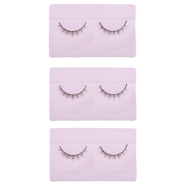 

3 pairs diy doll false eyelashes strips for 1/4 bjd dolls makeup supplies