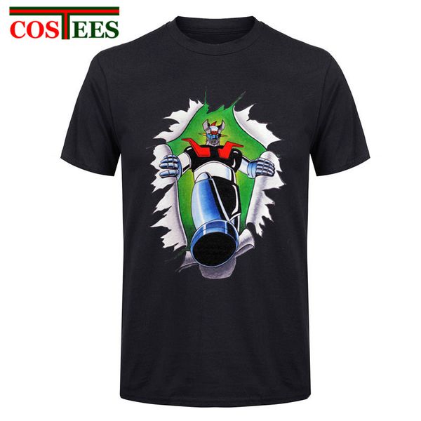 

summer new arrival anime mazinger z men tshirt 3d custom 100% cotton short sleeve t-shirts men's clothing ajax cartoon tees, White;black