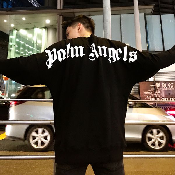 

Men palm angel hoodie 19fw new autumn black o neck weat hirt port ca ual pullover