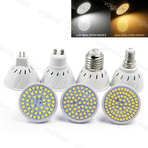 

led bulb abs smd2835 48 60 80leds e27 e14 mr16 gu10 110v 220v 3500k 6500k lamp spotlight eub