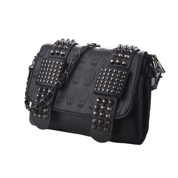 

new black rivet trend women's messenger bag multi function women's fashion one shoulder handbag