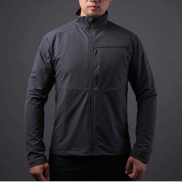 

men's riding waterproof breathable reflective tactical jacket outdoor climbing camping hunting warm soft shell stretch coat, Blue;black