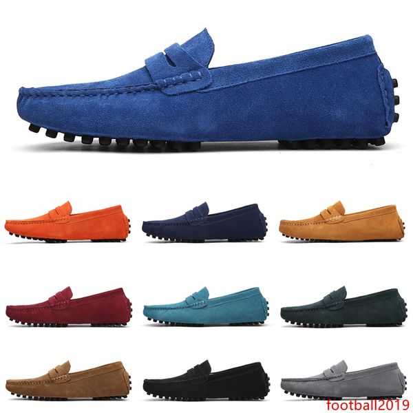 

new non-brand classic men loafers shoes slip-on flat business dress sneakers cusale shoes triple black red green 38-47 style 9
