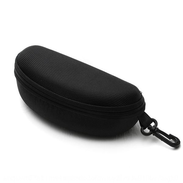 

2020 convenient black sun case sun case anti-pressure plain glasses zipper box adhesive hook sunglasses box universal