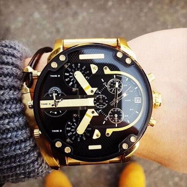 

men's fashion luxury watch stainless steel sport analog quartz mens wristwatches relogio masculino watch men reloj hombre bayan, Slivery;brown