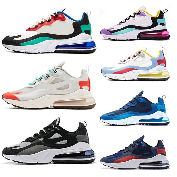 

2019 react mens womens running shoes triple black white green yellow gray outdoor mens trainers sneakers size 36-45