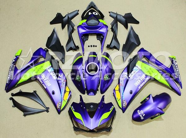 

новые литья под давлением abs пластик мотоциклов обтекателя комплект для yamaha r3 r25 2015 2016 2014 14 15 16 кузовного набор free фиолетов