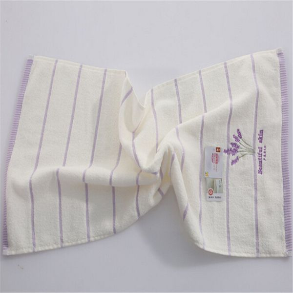

pure cotton absorbent antibacterial soft comfortable embroidered lavender aromatherapy towel