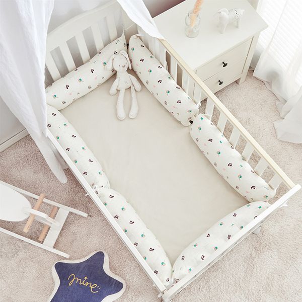 

baby bed crib bumper bed cushion/pillow three-in-one detachable cotton newborn bumpers infant safe fence tour de lit tresse