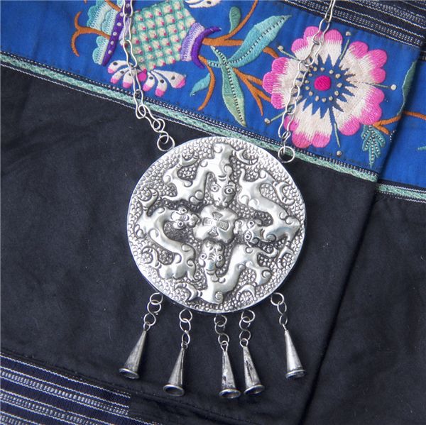 

dragon play beads national wind seedlings silver round sweater chain autumn and winter long paragraph wild simple high-end fashion handmade