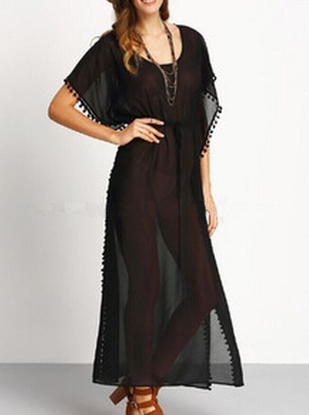 

женщины лето длинный сарафан вечернее платье пляж бикини прикрыть