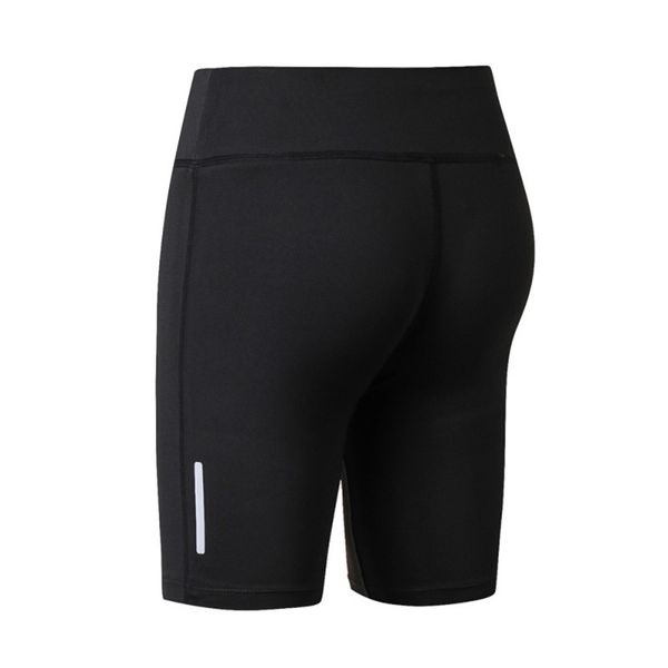 

women's compression fit tight night reflective high waist elastic women tight bottom slim shorts rk, White;black