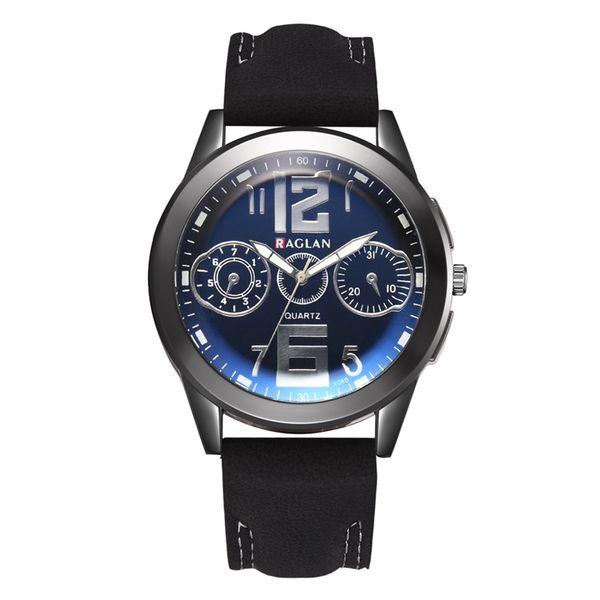 

fashion men quartz watch leather clock blu ray glass wristwatch analog quartz wristwatches relogio masculino 33, Slivery;brown