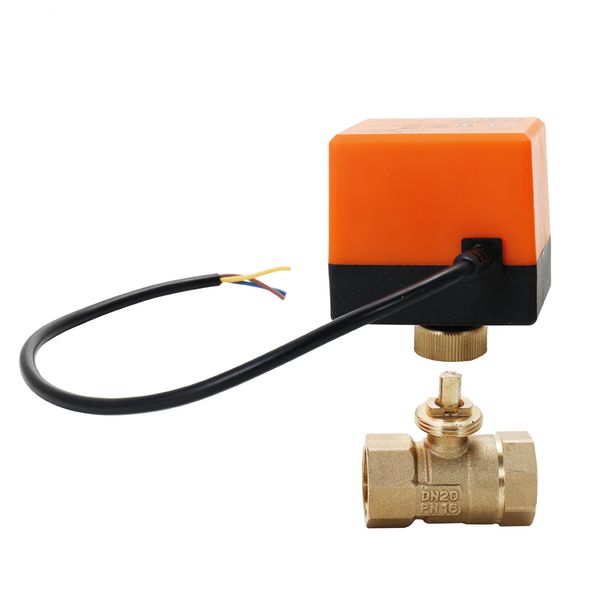 

dn15/dn20/dn25 motorized ball valve 2 way 3-wire brass electric actuator thread air-conditioning water system controller dc12v