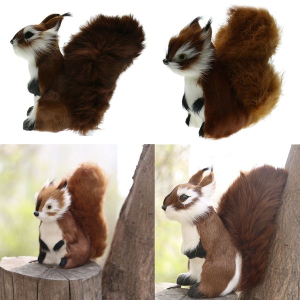 

2pcs decoration outdoor indoor artificial lifelike squirrel animal figurine