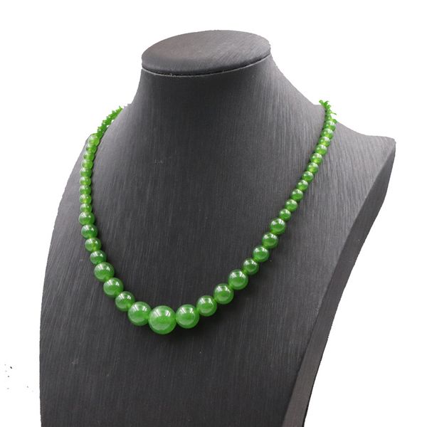 

new statement women charms necklace natural stone jades short chain necklaces for women chalcedony beads jewelry gifts 18" a999, Golden;silver