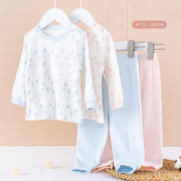 

bornbay four seasons wear comfortable cotton cartoon printed baby t-shirt suit long sleeve and pants pullover suit t200526, White