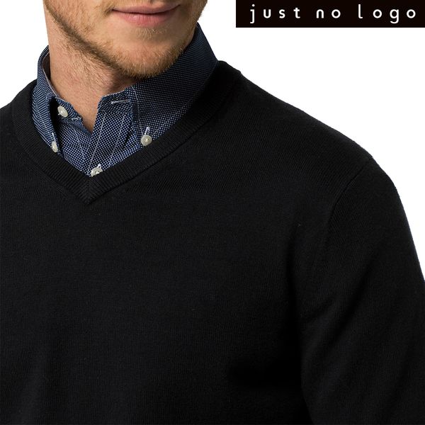 

men long sleeve wool sweaters winter autumn crewneck pullover sweats v-neck slim fit jumper knitted wear outerwear for men, White;black