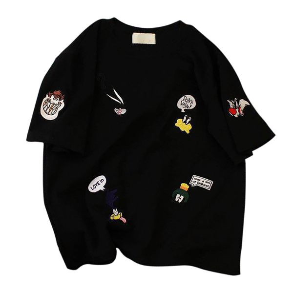 

женщины футболка casual негабаритные футболка femme с коротким рукавом o-образным вырезом топы streetwear harajuku tshirts лето женщина 2020, White