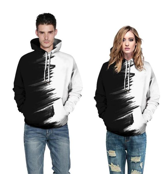 

2020 womens clothing hoodies women sweatshirt men digital printing lovers long sleeve hooded sports baseball uniform boy girl, Black