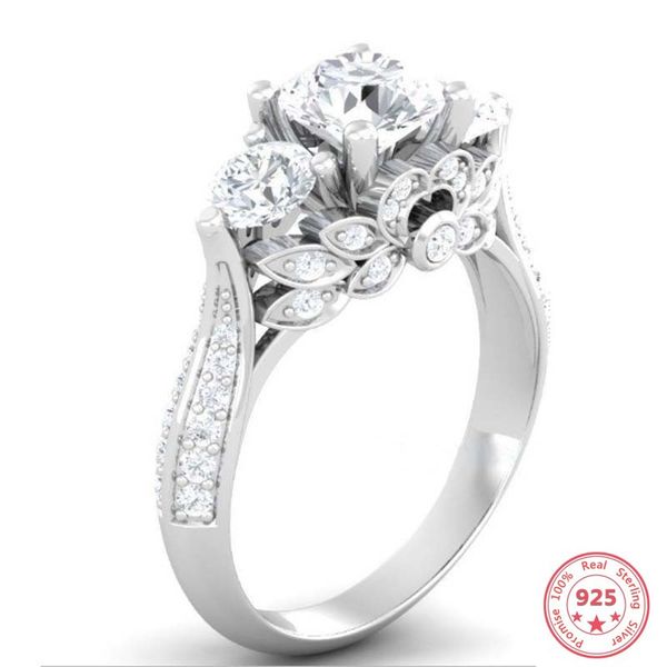 

s925 sliver 1.5 s diamond jewelry ring for women bague etoile wedding z bizuteria gemstone silver 925 jewelry ring box, Golden;silver