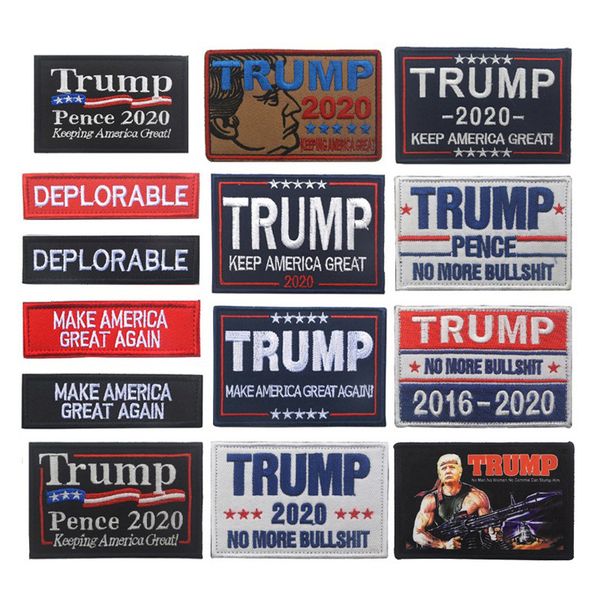 

trump for president 2020 armband 9*5cm 3d embroidery badge keep america great magic sticker armlet bag cap for clothing