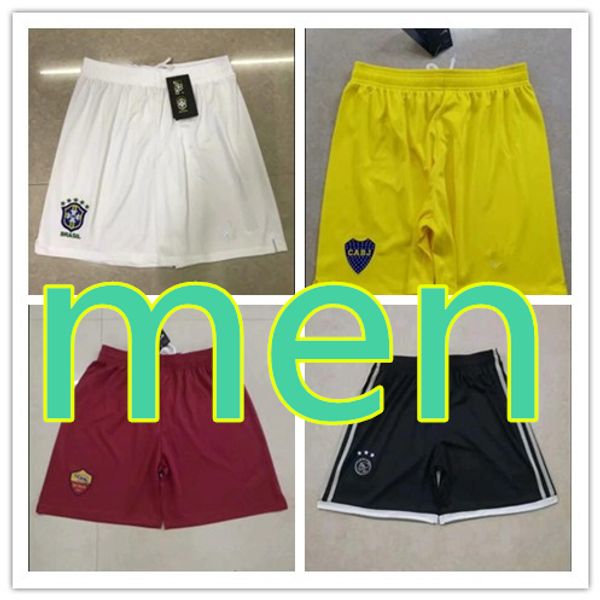 

mens soccer football shorts pantalones cortos pantaloncini ajax retro 2020 jersey s-xxl, Brown;gray