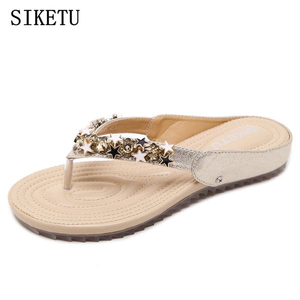 

siketu summer women shoes fashion leisure soft bottom flip flop women's slippers woman plus size flat beach summer shoes, Black